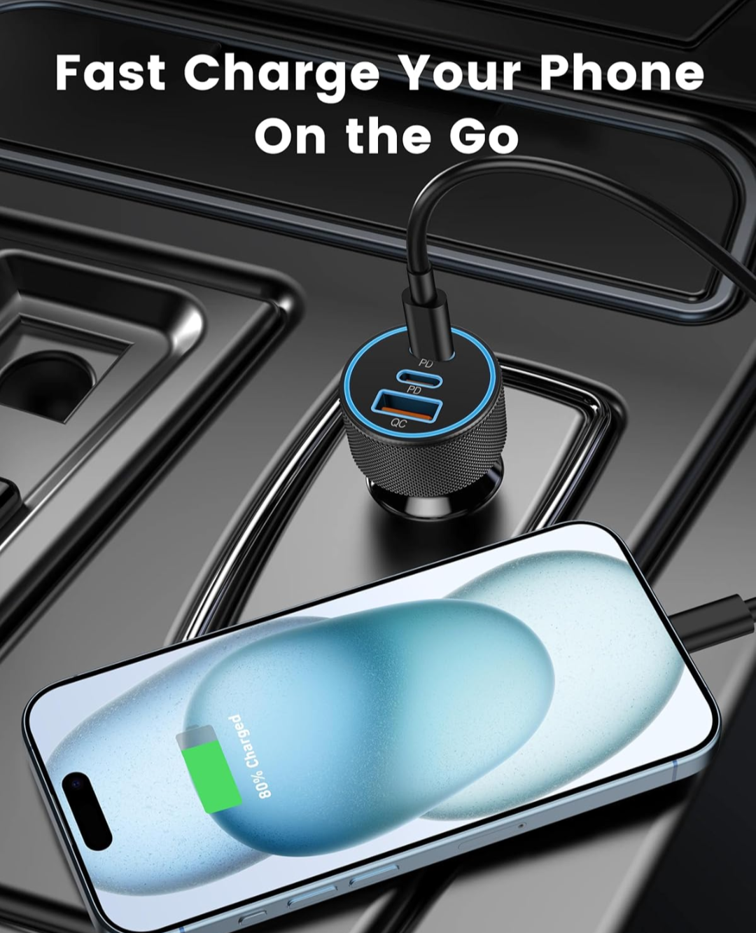 Pbuddy Car Charger USB C 66W Car Super Fast Charger USB C PD & QC3.0 Adapter Cigarette Lighter USB C Quick Charge Car Charger Pbuddy Car Charger USB C 66W Car Super Fast Charger USB C PD & QC3.0 Adapter Cigarette Lighter USB C Quick Charge Car Charger